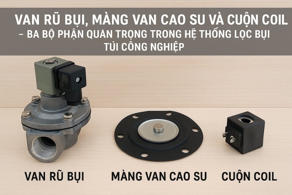 Van rũ bụi – Màng van cao su – Cuộn coil trong hệ thống lọc bụi túi công nghiệp | PTH Việt Nam