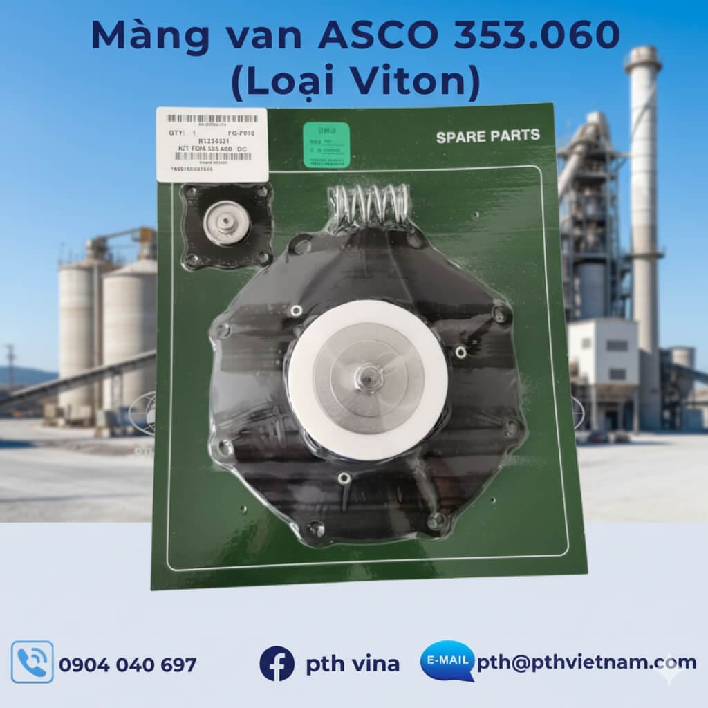 Màng van ASCO 353.060 (Viton) – Phụ kiện chịu nhiệt cao cho van xung khí nén ASCO