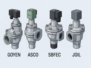So sánh van xung khí nén Goyen – Asco – SBFEC – Joil trong hệ thống lọc bụi