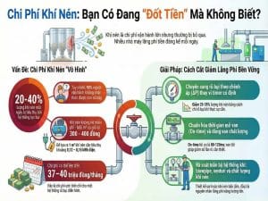 Chi phí khí nén ẩn trong hệ thống lọc bụi khiến nhà máy lãng phí hàng chục triệu mỗi tháng