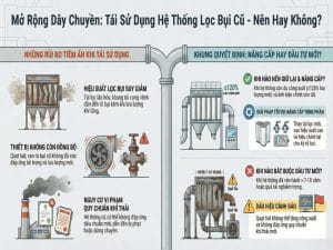 tái sử dụng hệ thống lọc bụi khi mở rộng dây chuyền sản xuất