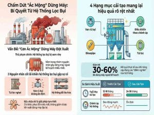 cải tạo hệ thống lọc bụi giúp giảm dừng máy ngoài kế hoạch