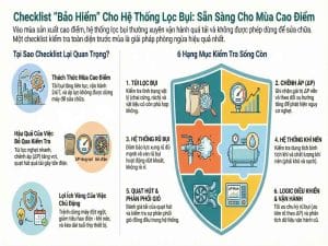 Checklist kiểm tra hệ thống lọc bụi trước mùa sản xuất giúp đảm bảo vận hành ổn định và tránh sự cố