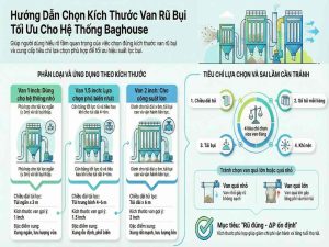 Kích thước van rũ bụi 1 inch 1.5 inch 2 inch phù hợp cho từng hệ thống lọc bụi hệ thống lọc bụi túi vải