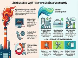 Lắp đặt CEMS đúng kỹ thuật để tránh vượt chuẩn ảo trong hệ thống quan trắc khí thải nhà máy