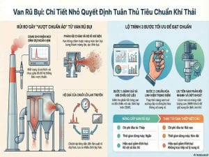 Van rũ bụi quyết định việc đạt hay vượt tiêu chuẩn khí thải trong hệ thống lọc bụi túi vải