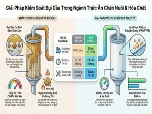 Bụi dầu công nghiệp trong hệ thống lọc bụi ngành thức ăn chăn nuôi
