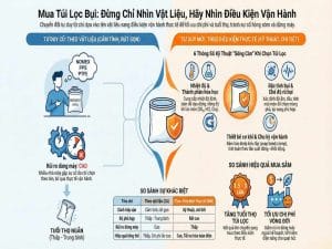 Mua túi lọc bụi theo điều kiện vận hành để chọn đúng spec kỹ thuật