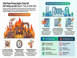 Phòng ngừa cháy nổ hệ thống lọc bụi ngành thép và nhiệt điện