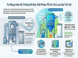 rũ bụi tự động trong hệ thống lọc bụi túi vải