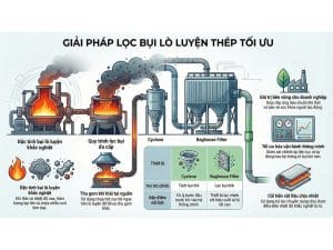Giải pháp lọc bụi lò luyện thép bằng hệ thống cyclone và hệ thống lọc bụi túi vải