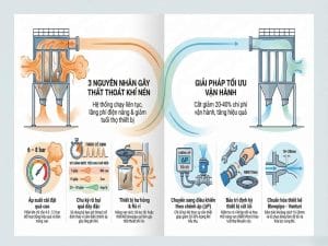 Nguyên nhân hệ thống lọc bụi tiêu tốn nhiều khí nén trong lọc bụi túi vải