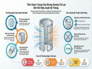 Khung xương túi lọc bụi giúp giữ form túi và tối ưu hiệu suất hệ thống lọc bụi công nghiệp
