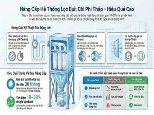 Nâng cấp hiệu suất lọc bụi bằng cải tiến hệ thống rũ bụi