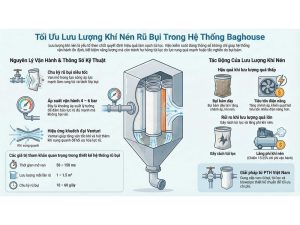 Tối ưu lưu lượng khí nén rũ bụi trong hệ thống lọc bụi túi vải công nghiệp