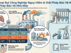 7 loại bụi công nghiệp nguy hiểm trong nhà máy sản xuất