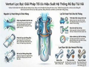 Venturi lọc bụi giúp tối ưu hiệu suất rũ bụi và giảm chênh áp trong hệ thống lọc bụi túi vải
