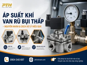 Áp suất khí van rũ bụi thấp gây xung yếu và giảm hiệu quả lọc