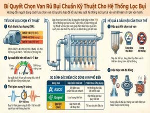 Chọn van rũ bụi đúng cách cho hệ thống lọc bụi túi vải công nghiệp