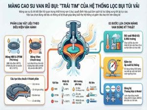 Màng cao su van rũ bụi và cách lựa chọn vật liệu phù hợp cho hệ thống lọc bụi