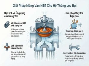Màng van NBR cho hệ thống lọc bụi công nghiệp hoạt động bằng khí nén