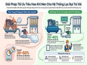 Tối ưu tiêu hao khí nén trong hệ thống lọc bụi giúp giảm chi phí vận hành