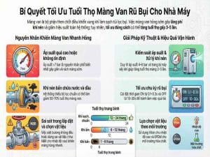 Tối ưu tuổi thọ màng van rũ bụi trong hệ thống lọc bụi công nghiệp
