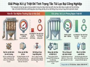 Giải pháp xử lý tắc túi lọc bụi công nghiệp và tối ưu hệ thống lọc bụi