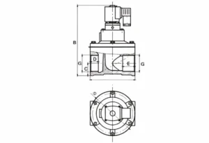 Van chống nổ Xiechang DCF-FT dạng thẳng cho hệ thống lọc bụi túi vải