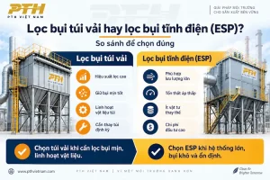 Lọc bụi túi vải hay lọc bụi tĩnh điện ESP – so sánh để chọn đúng giải pháp lọc bụi công nghiệp