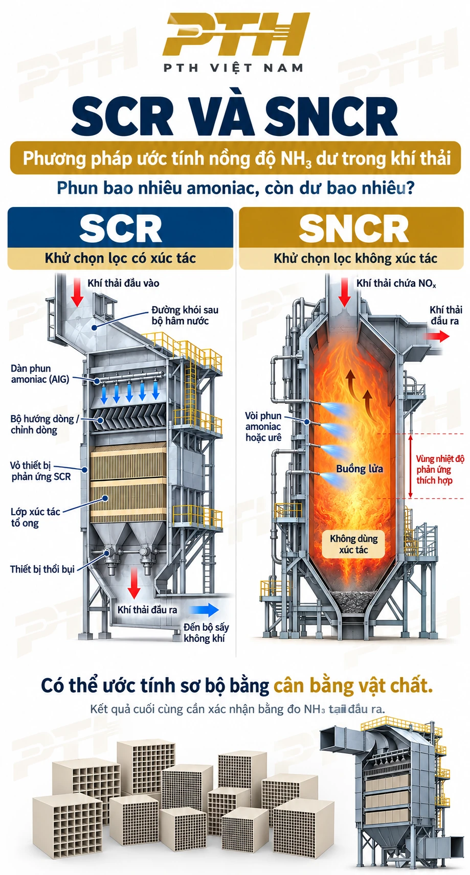 So sánh phương pháp khử NOx SCR và SNCR